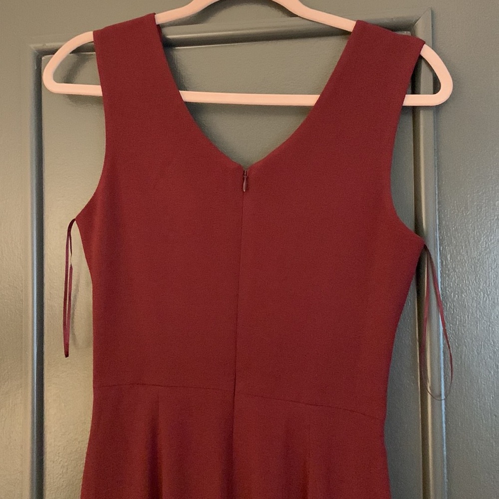 ❤️🆕 DRESS THE POPULATION Red Full Length Sandra Dress - Picture 12 of 14